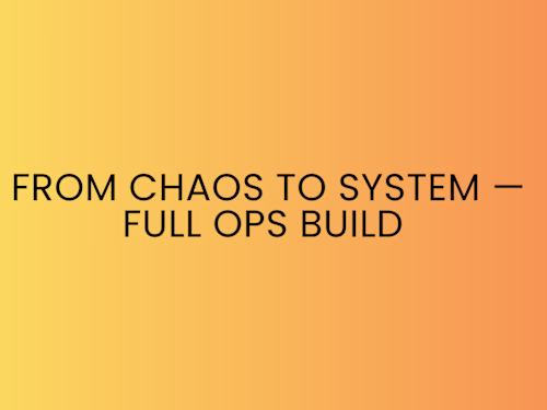 Ops Infrastructure Build 