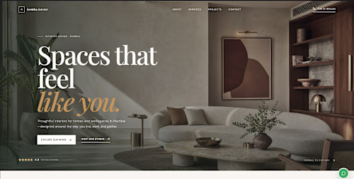 Ambika Interior Website Project
This project