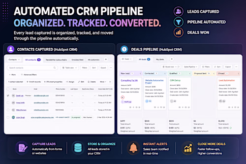 Built an automated CRM pipeline