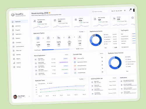 University Enrollment & Student Journey Platform