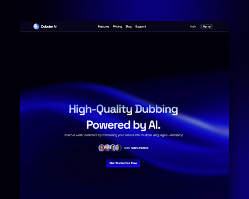 Dubster AI - Framer Website Design & Development