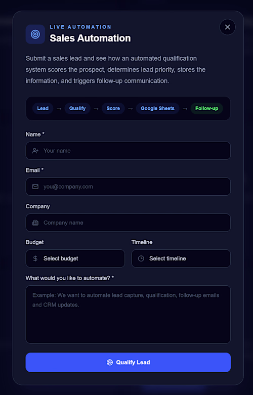 Sales Automation

AI-powered sales automation designed