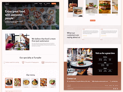 Turnpike Market - Landing Page Design