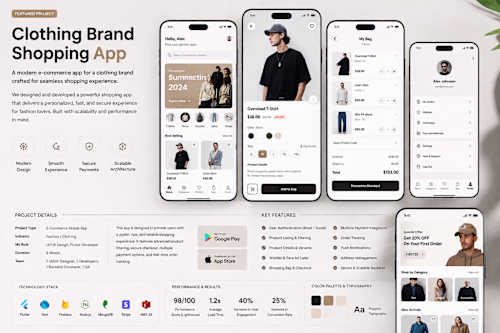 Built a modern clothing e-commerce