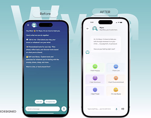 Wysa Mental Health Chat onboarding redesign