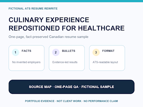 Healthcare Resume Rewrite — Fictional Job Master Case