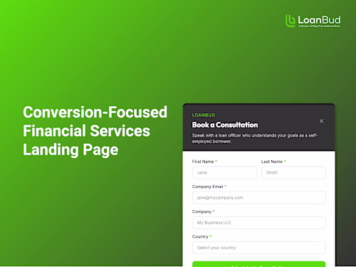One-Page Lead Generation Experience for Loan Bud
