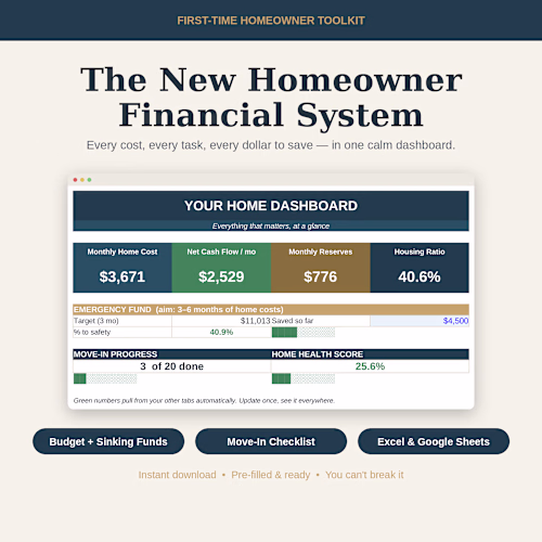 A complete first-year homeownership system