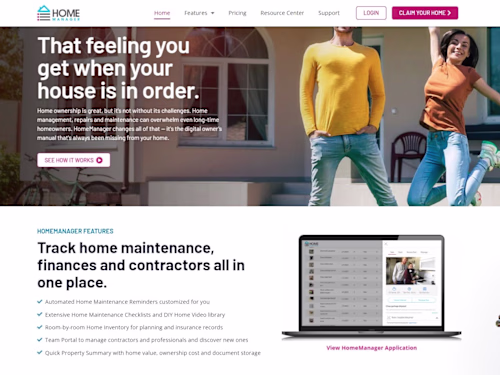 Home management app for maintenance, inventory and more