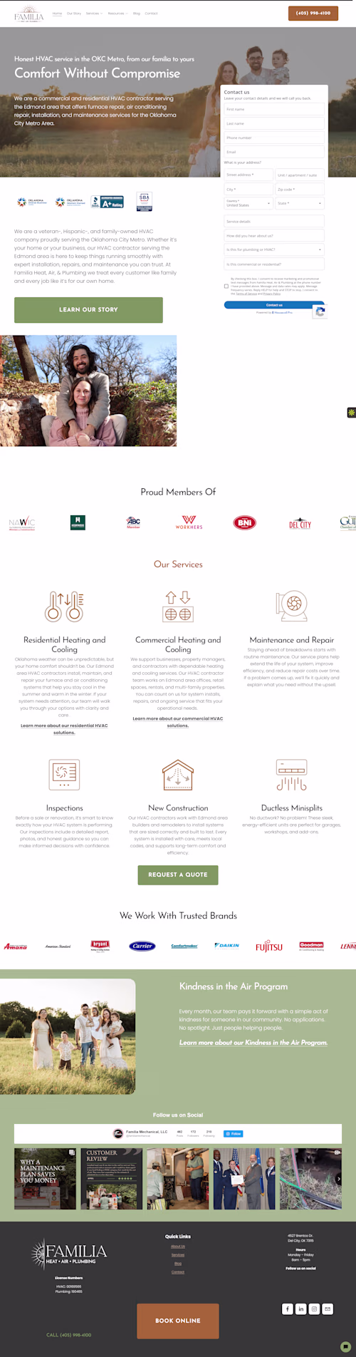 HVAC & Plumbing Service Website Development