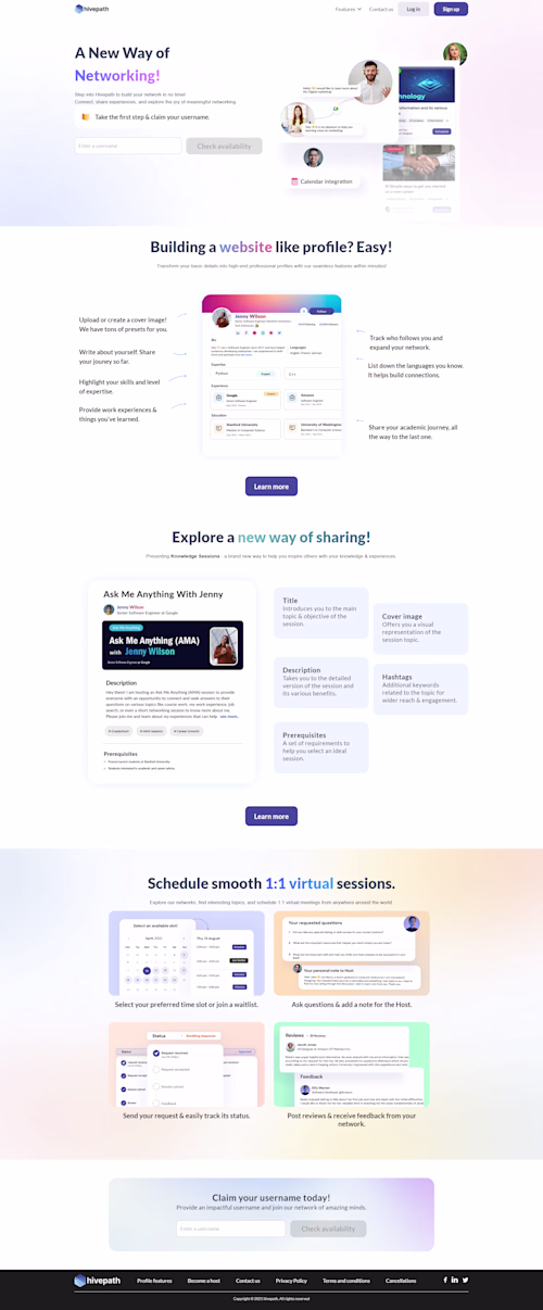 Hivepath Responsive Landing Page Design 🚀