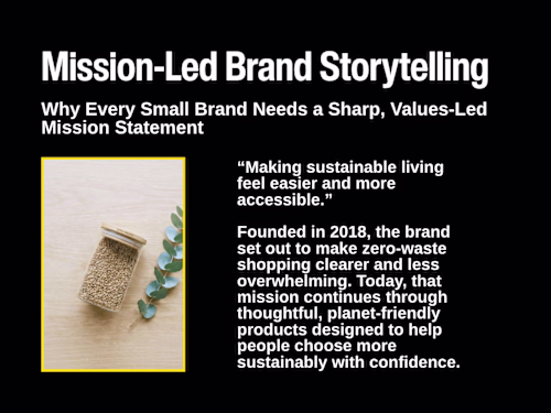 Brand copy exploring why clear,