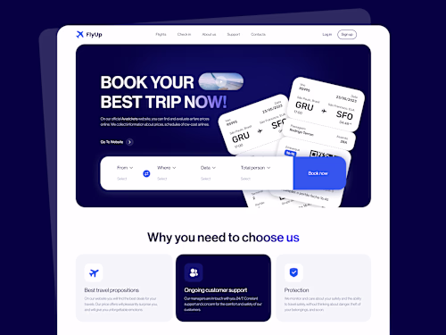 ✈️ Web Design for the ticket booking | Hyperactive