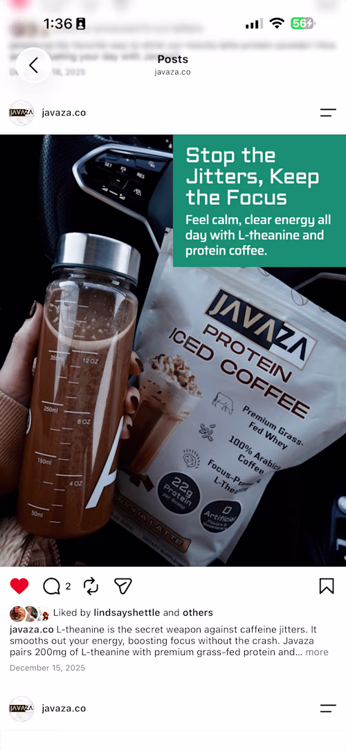 Content creation for Javaza's social