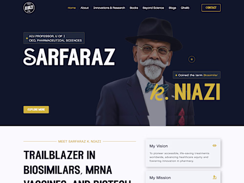 Auto Biography Website Development - Sarfaraz K. Niazi