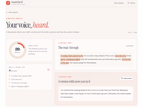 Sounds Like AI? — AI Writing Authenticity Checker
