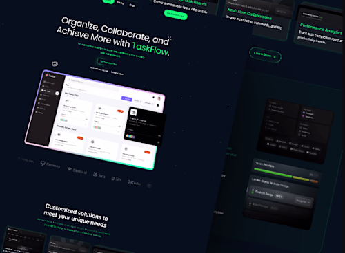 TasksFlow SaaS Landing Page Website Redesign and Development