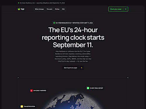 Vigil — EU Cyber Resilience Act readiness packs