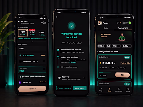 Mega Poker App Flows Redesign