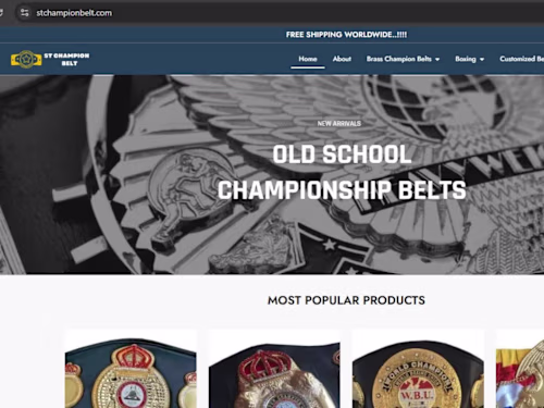 Web & Marketing Boost for STChampionBelt