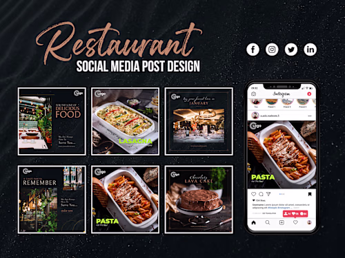 Restaurant Social Media Post Design