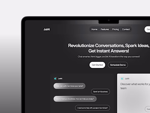JulAI: AI Chatbot Landing Page UI