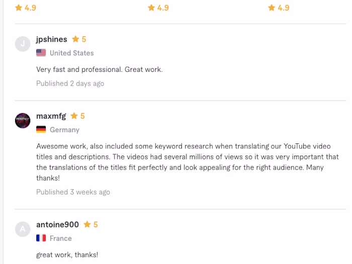 5 Star Freelance Translator