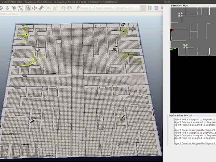 Collaborative Multi-Drone system for indoor exploration