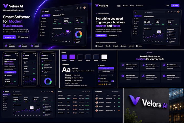 Modern AI SaaS Dashboard UI/UX