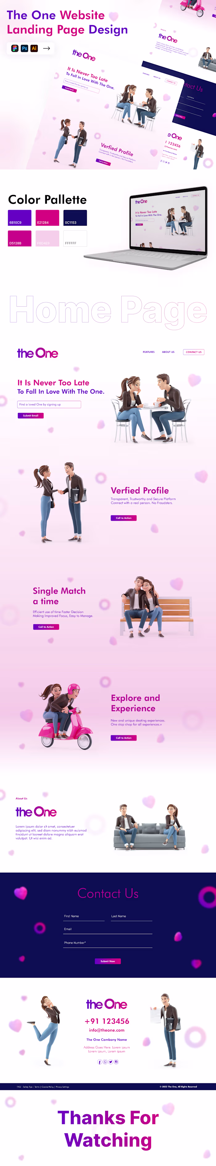 The One Website UI Design