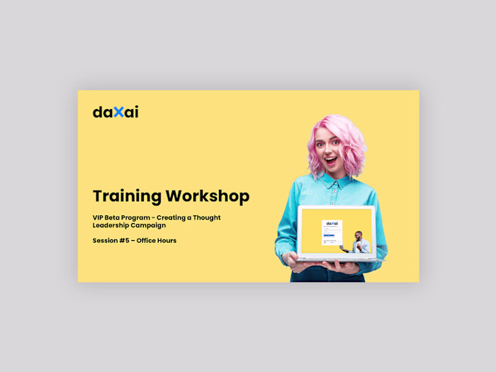 Tech Training Workshop Presentation Deck