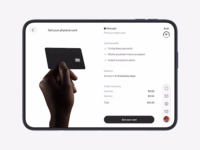 Designed and built a card purchase interaction for the iPhon...