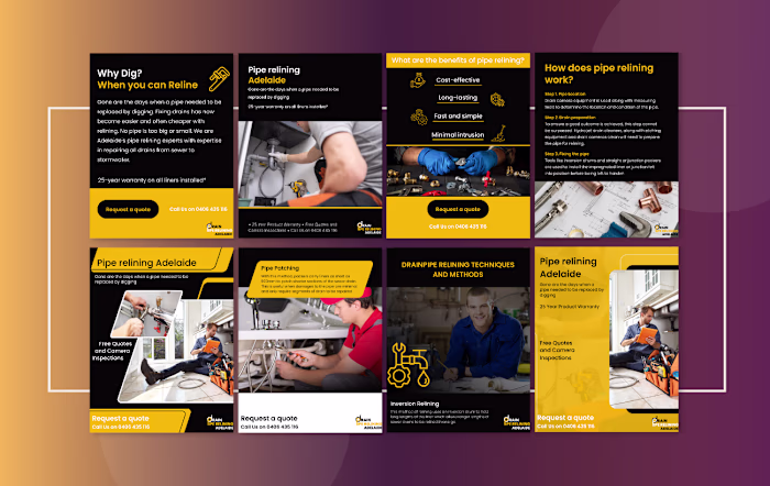 Designed a range of marketing graphics to promote a plumbing...