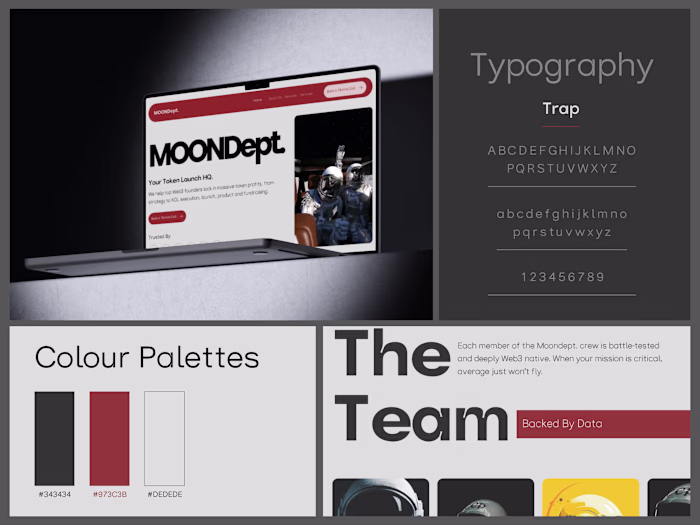 Moondept - Bold Web3 HQ Landing Page Design