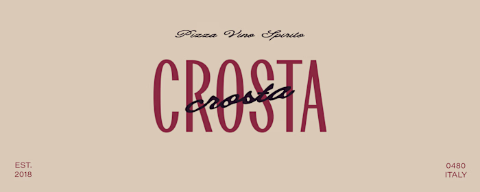 Crosta Pizza & Bar Branding