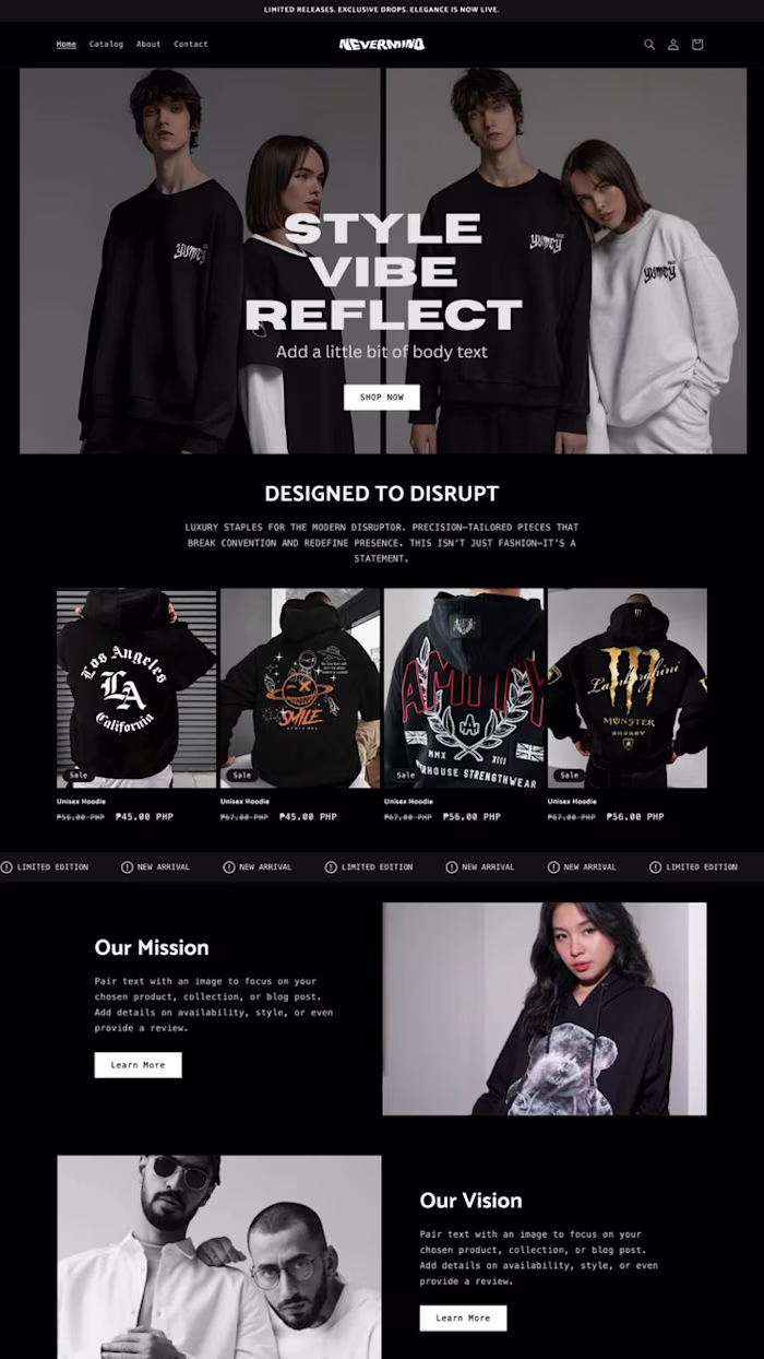 Premium Streetwear Shopify Store Design