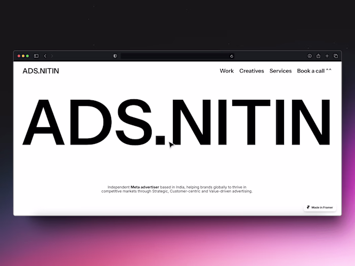 ADS.NITIN A Personal Portfolio