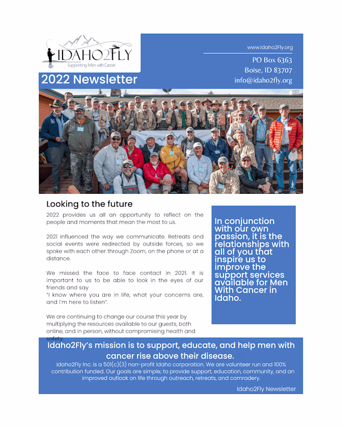 Idaho2Fly 2022 Newsletter