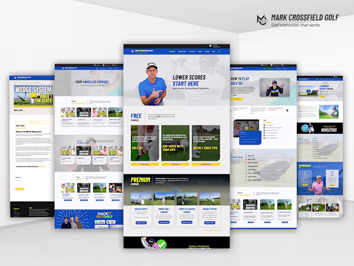 Custom Kajabi Website & Course Platform for Mark Crossfield Golf
