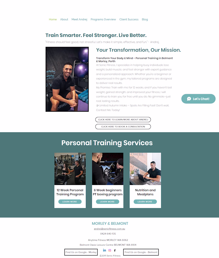 Case Study: Senic Fitness Personal Training