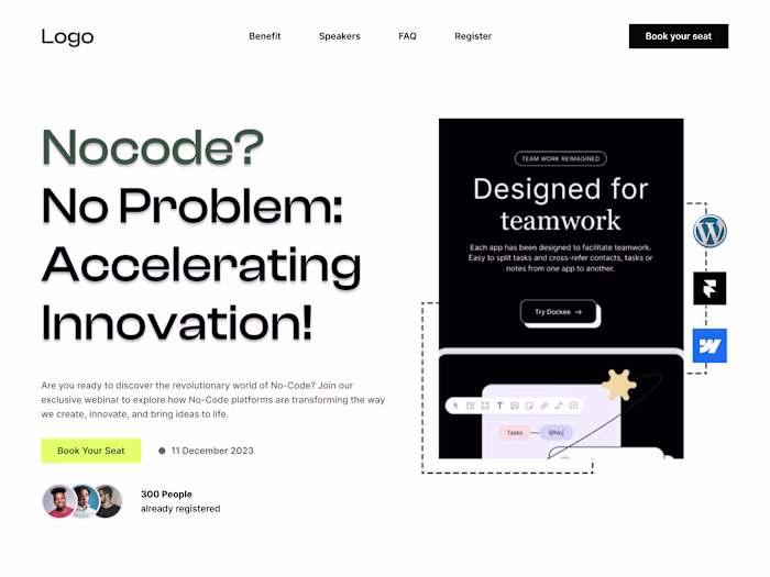 Weblad Landing page