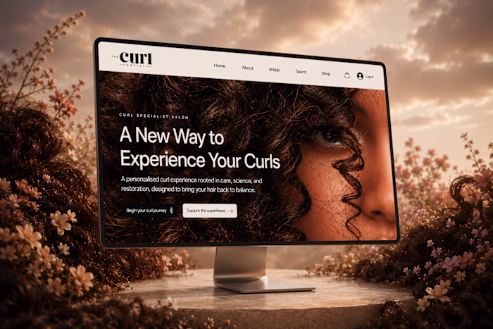 Curly Hair Salon Website Redesign & E-commerce UX