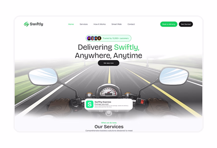 Landing Page Design For SwiftlyXpress
