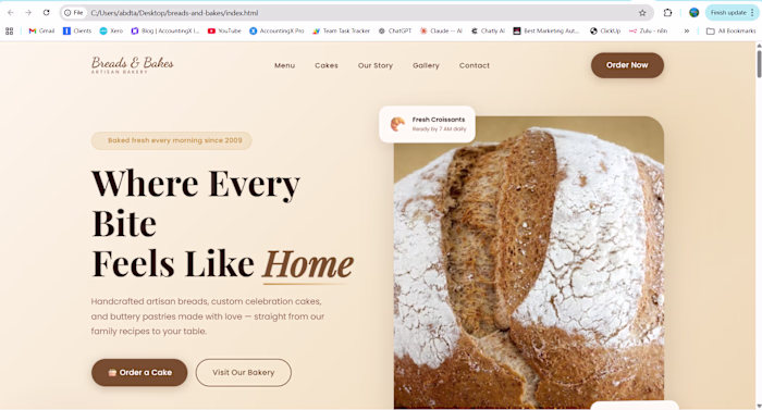 Professional Website built with just