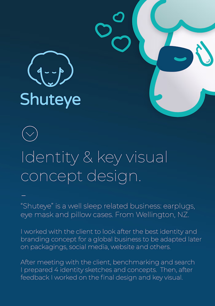 Shuteye - Identity & key visual concept design.