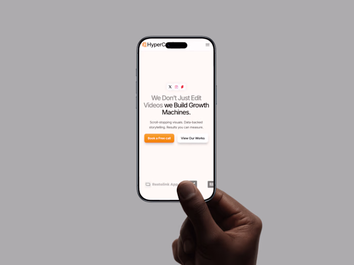 Video editing agency landing page