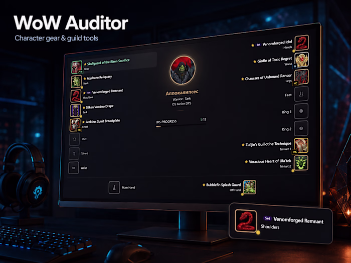 WoW Auditor — Guild Planning, Gear Tracking and Game APIs