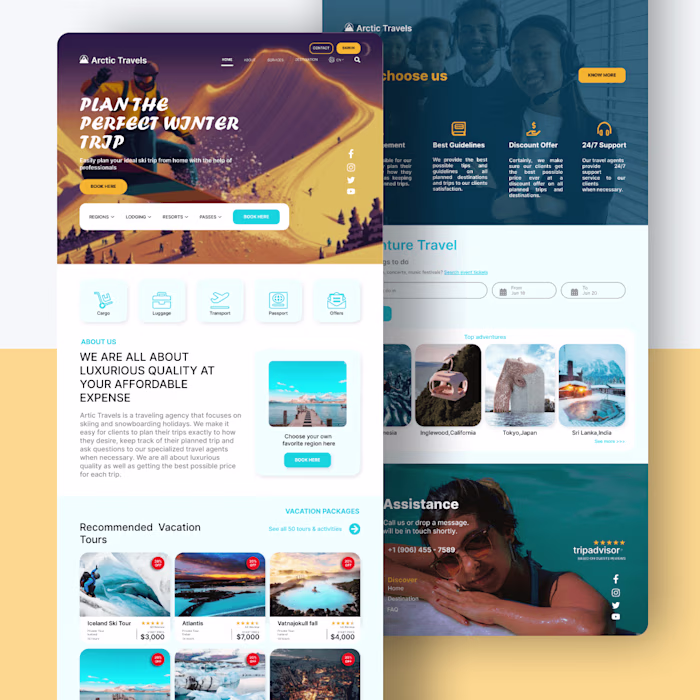 Arctic Travels Complete Website Design on WordPress