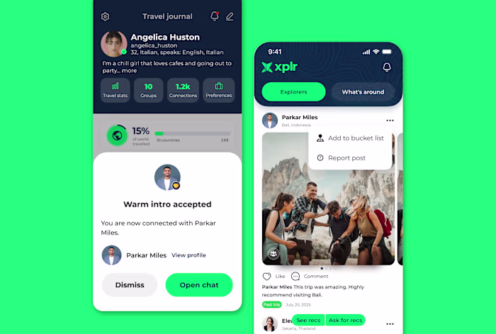Redesigning a social travel app around trus and connection