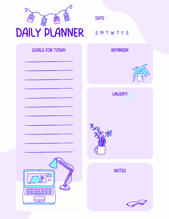 Purple Daily, Weekly & Monthly